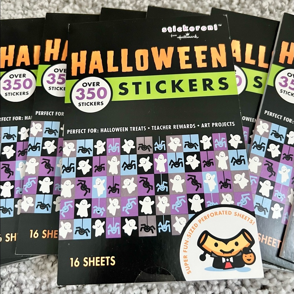 10 Hallmark Halloween Sticker Books for Teacher Rewards, Treats or Crafts NEW